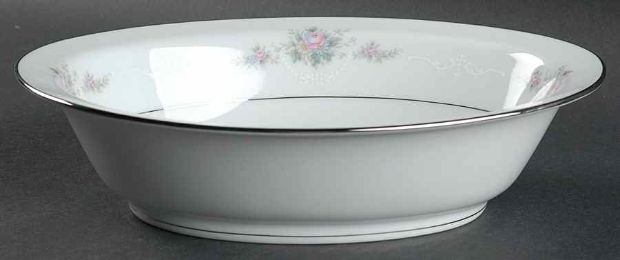 Astor Rose 10" Oval Vegetable Bowl by Noritake-1