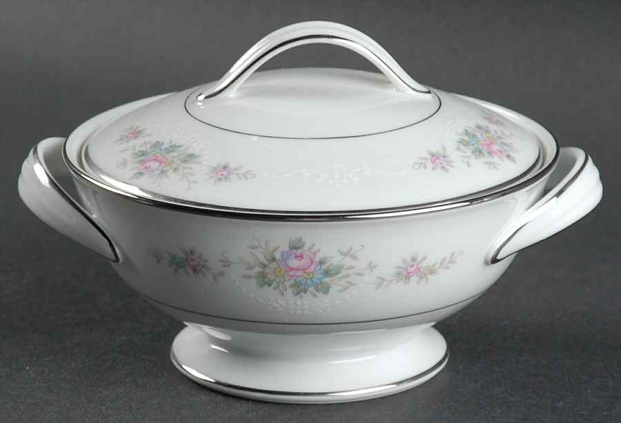 Astor Rose Sugar Bowl & Lid by Noritake-1
