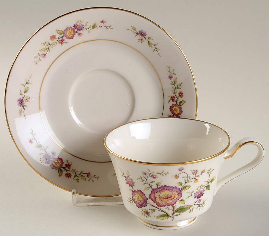 Asian Song Footed Cup & Saucer Set by Noritake-1