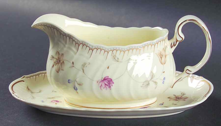 Astair Gravy Boat & Underplate (Relish/Butter) by Noritake-1