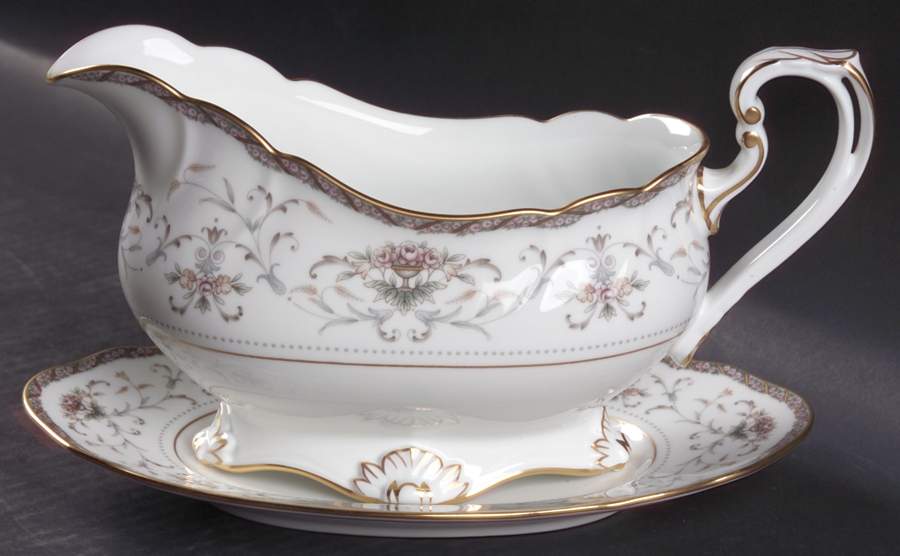 Astorbrook Gravy Boat & Underplate (Relish/Butter) by Noritake-1