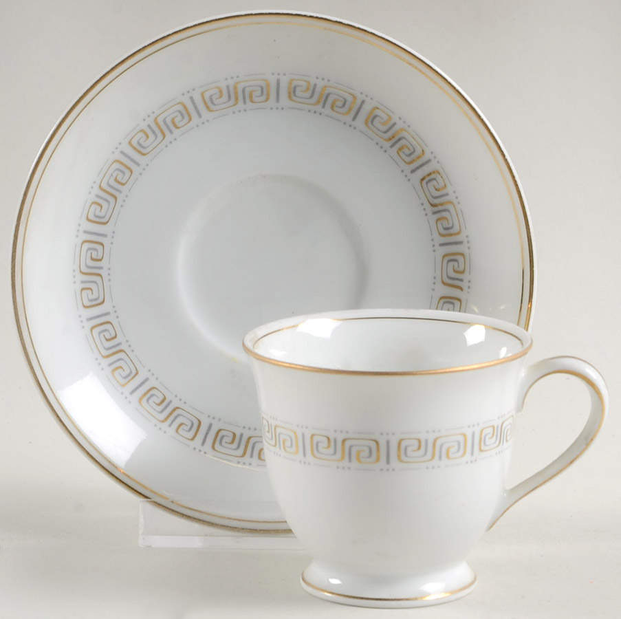 Athena Footed Demitasse Cup & Saucer Set by Noritake-1