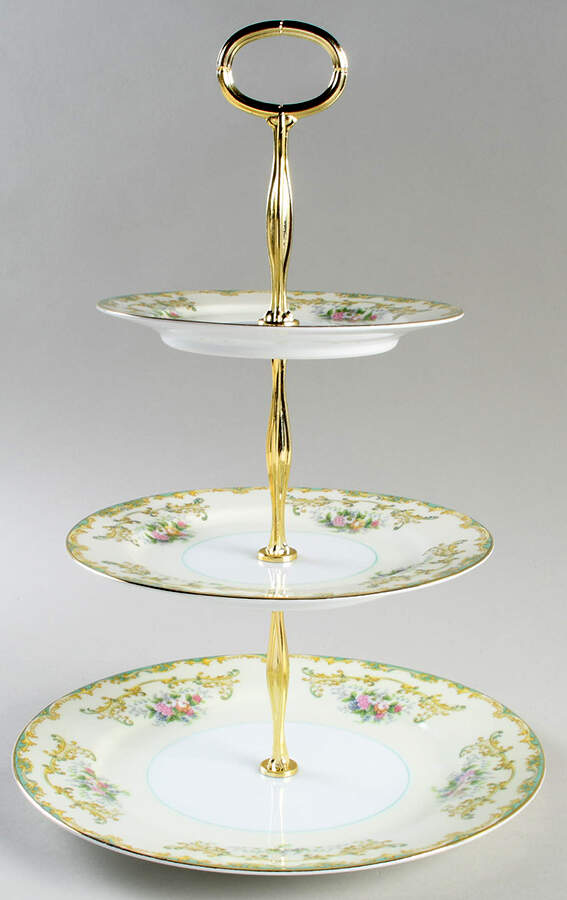 Athena 13 7/8"-14 1/4" 3-Tiered Serving Tray(DP,SP,BB) HC by Noritake-1