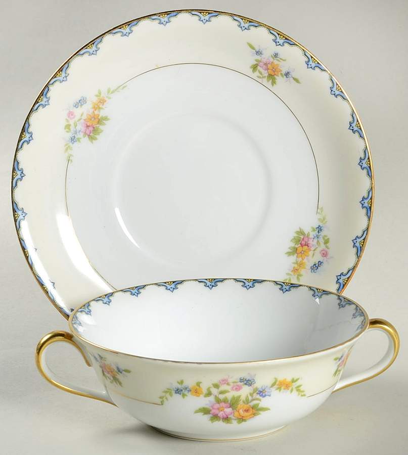 Athlone Flat Cream Soup Bowl & Saucer Set by Noritake-1