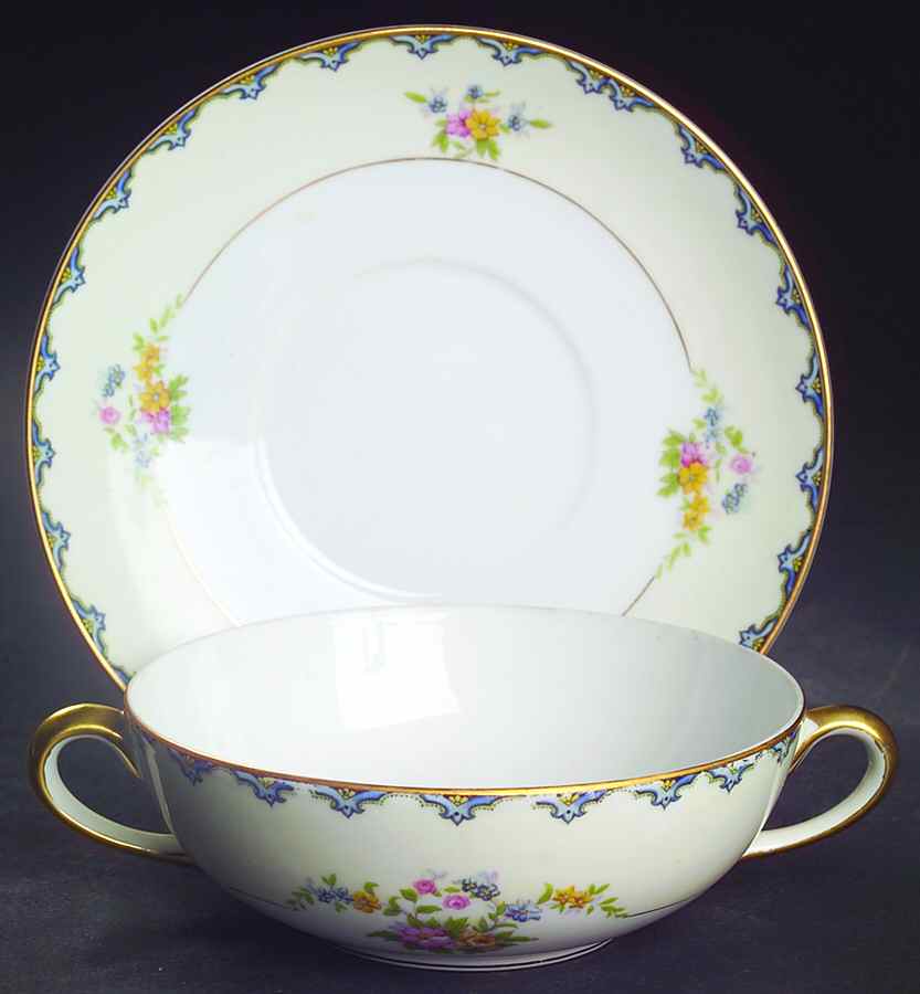 Athlone Flat Cream Soup Bowl & Saucer Set by Noritake-1