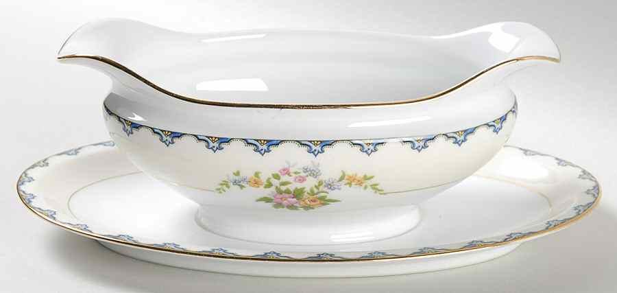 Athlone Gravy Boat with Attached Underplate by Noritake-1