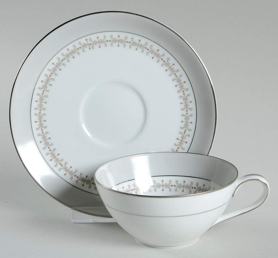 Atwood Flat Cup & Saucer Set by Noritake-1