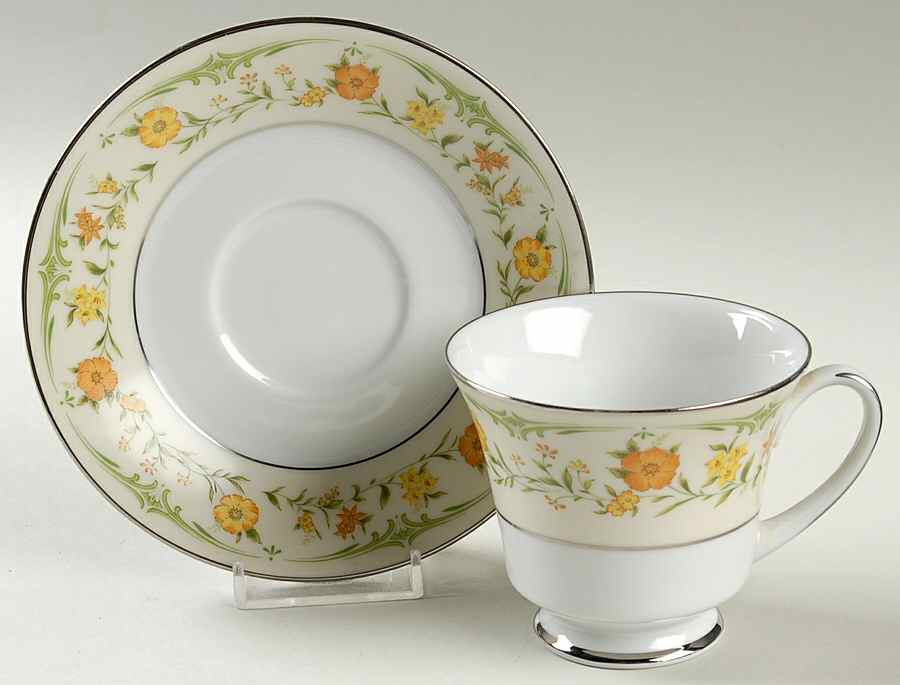 Atwood Footed Cup & Saucer Set by Noritake-1