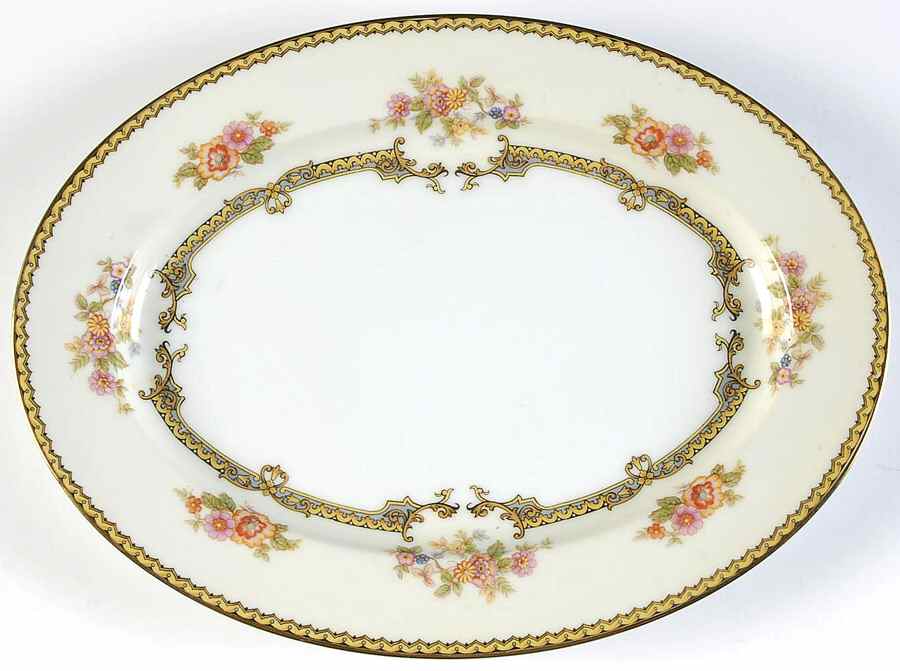 Aubery 11" Oval Serving Platter by Noritake-1