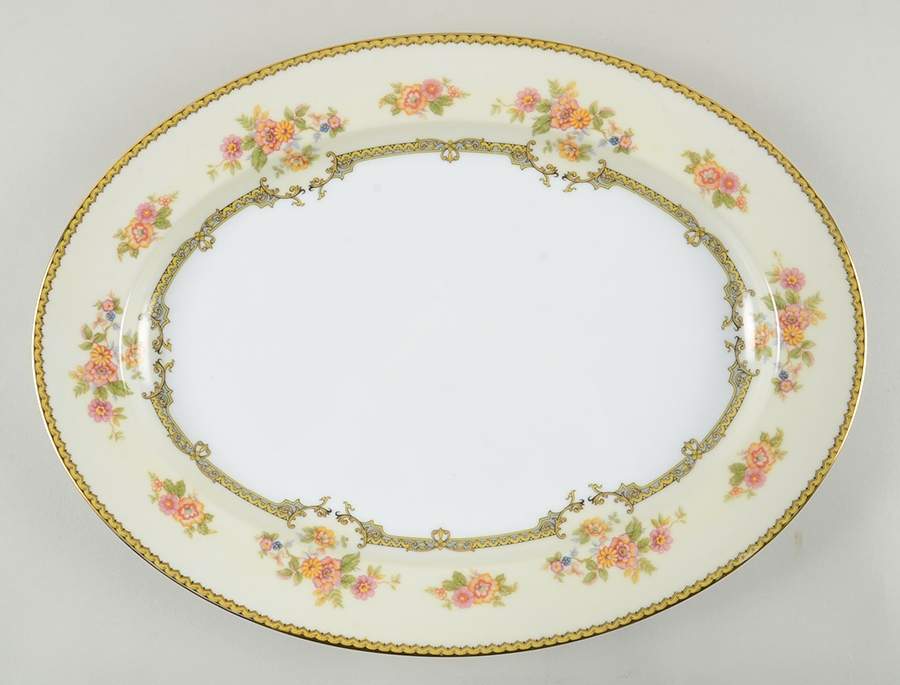 Aubery 16" Oval Serving Platter by Noritake-1