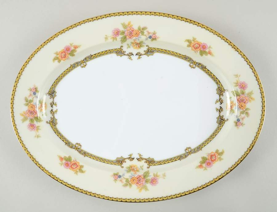 Aubery 13" Oval Serving Platter by Noritake-1