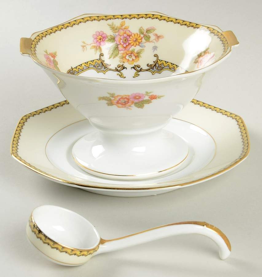 Aubery Mayonnaise & Ladle w/Underplate by Noritake-1