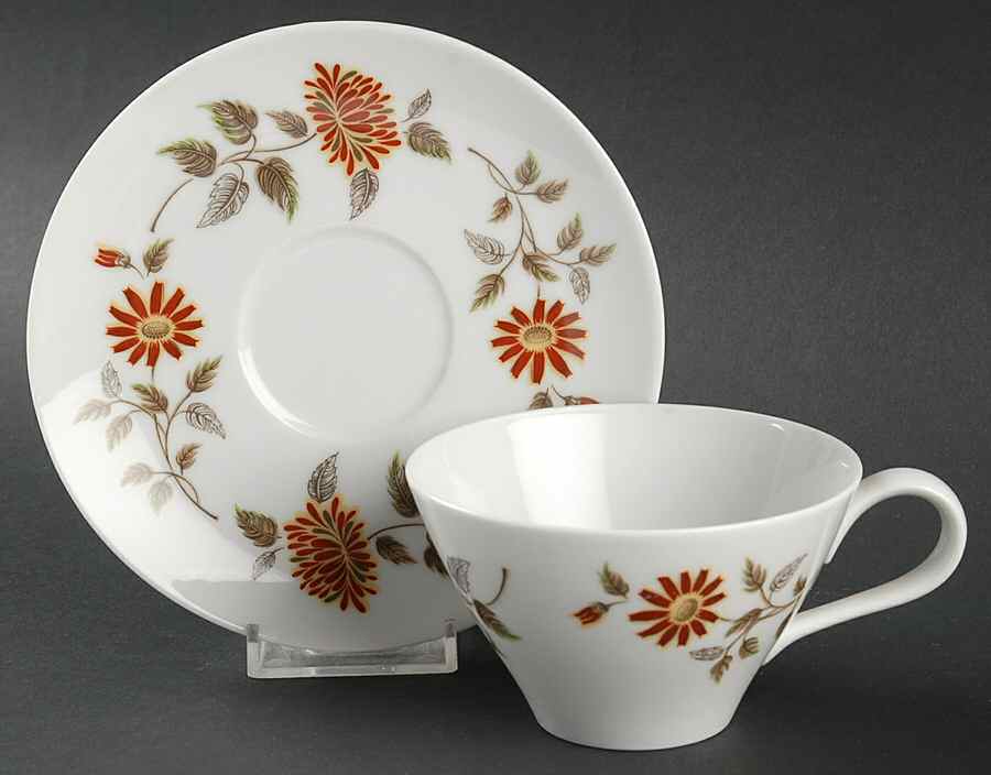 Auburn Flat Cup & Saucer Set by Noritake-1