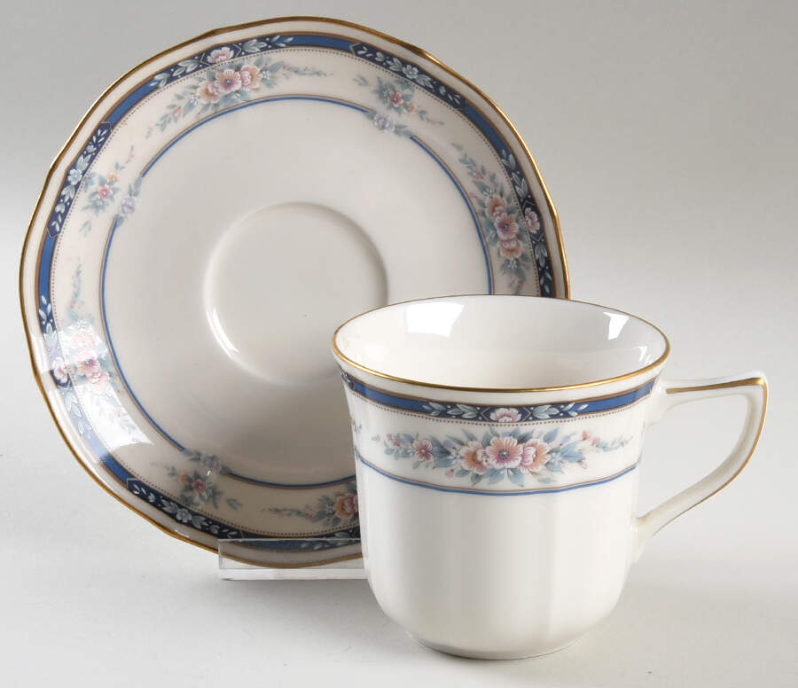 Auburndale Flat Cup & Saucer Set by Noritake-1