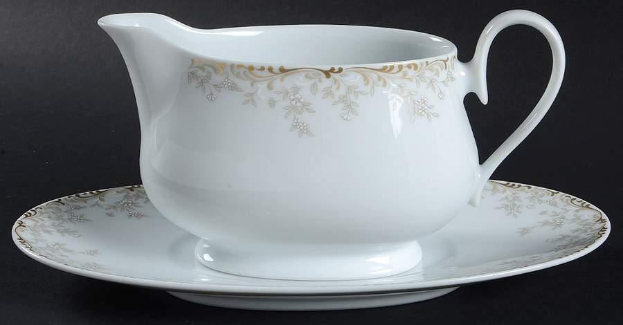 Aubusson Gravy Boat & Underplate by Noritake-1