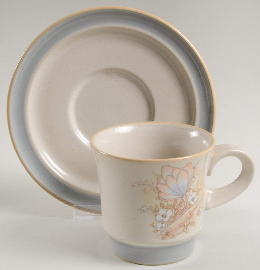 Autumn Day Flat Cup & Saucer Set by Noritake-1