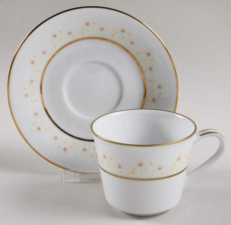 Augusta Flat Cup & Saucer Set by Noritake-1