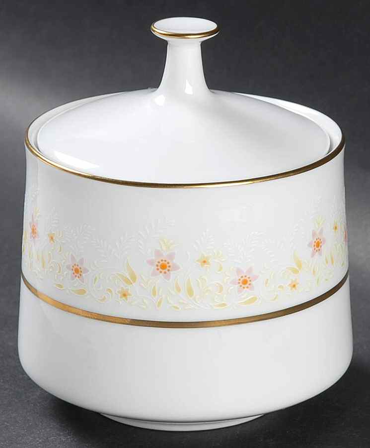 Augusta Sugar Bowl & Lid by Noritake-1