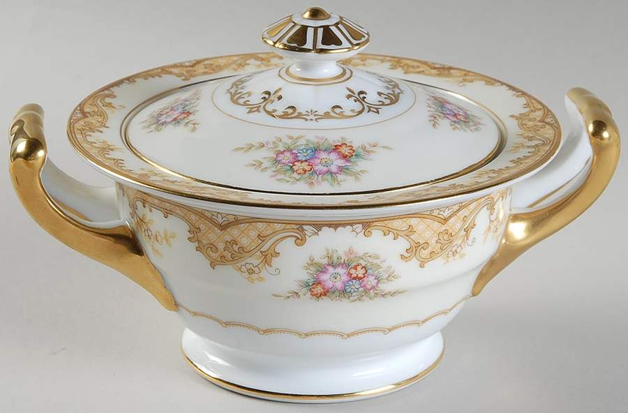 Aurora Sugar Bowl & Lid by Noritake-1