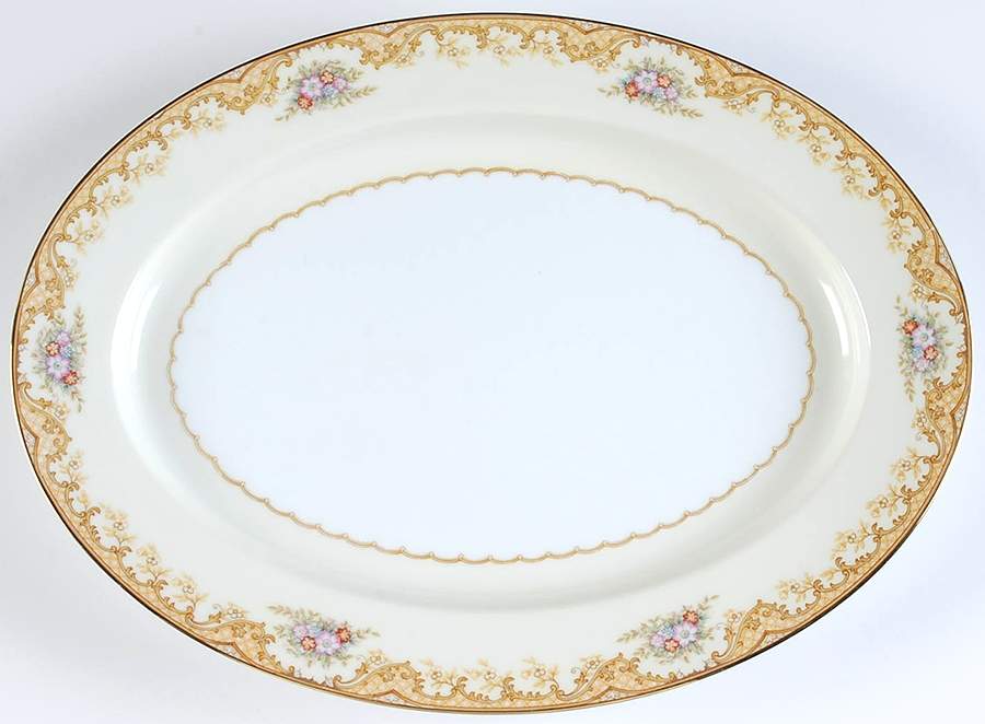 Aurora 13" Oval Serving Platter by Noritake-1
