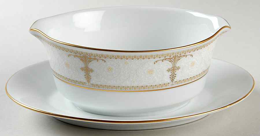 Aurelia Gravy Boat with Attached Underplate by Noritake-1