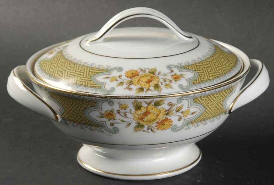 Autumn Rose Sugar Bowl & Lid by Noritake-1