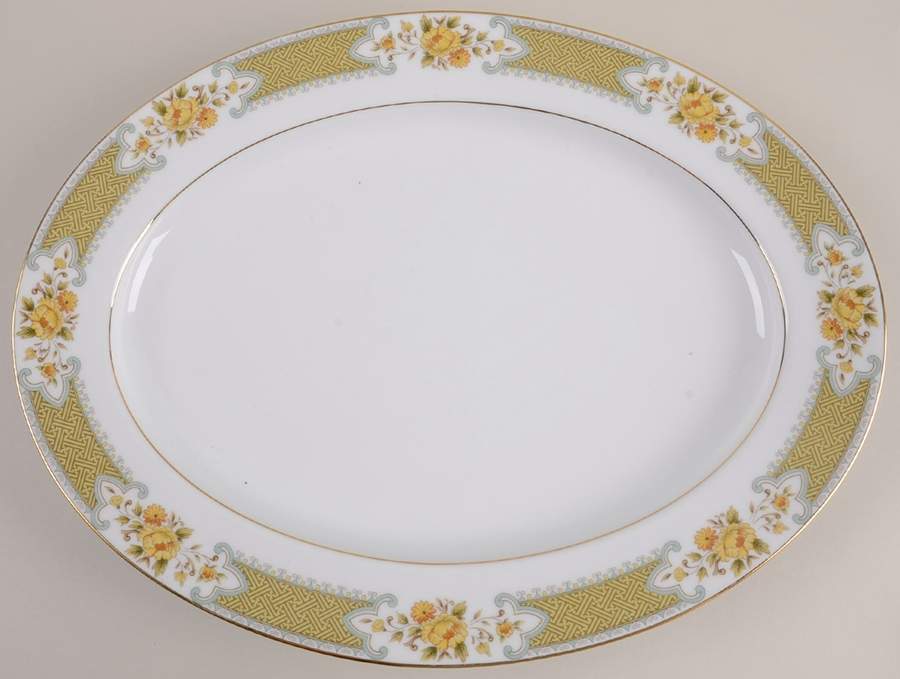 Autumn Rose 13" Oval Serving Platter by Noritake-1
