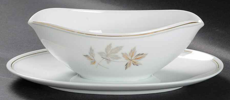 Autumglory Gravy Boat with Attached Underplate by Noritake-1