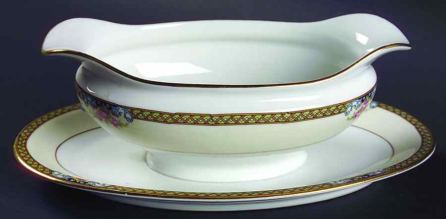 Avoca Gravy Boat with Attached Underplate by Noritake-1