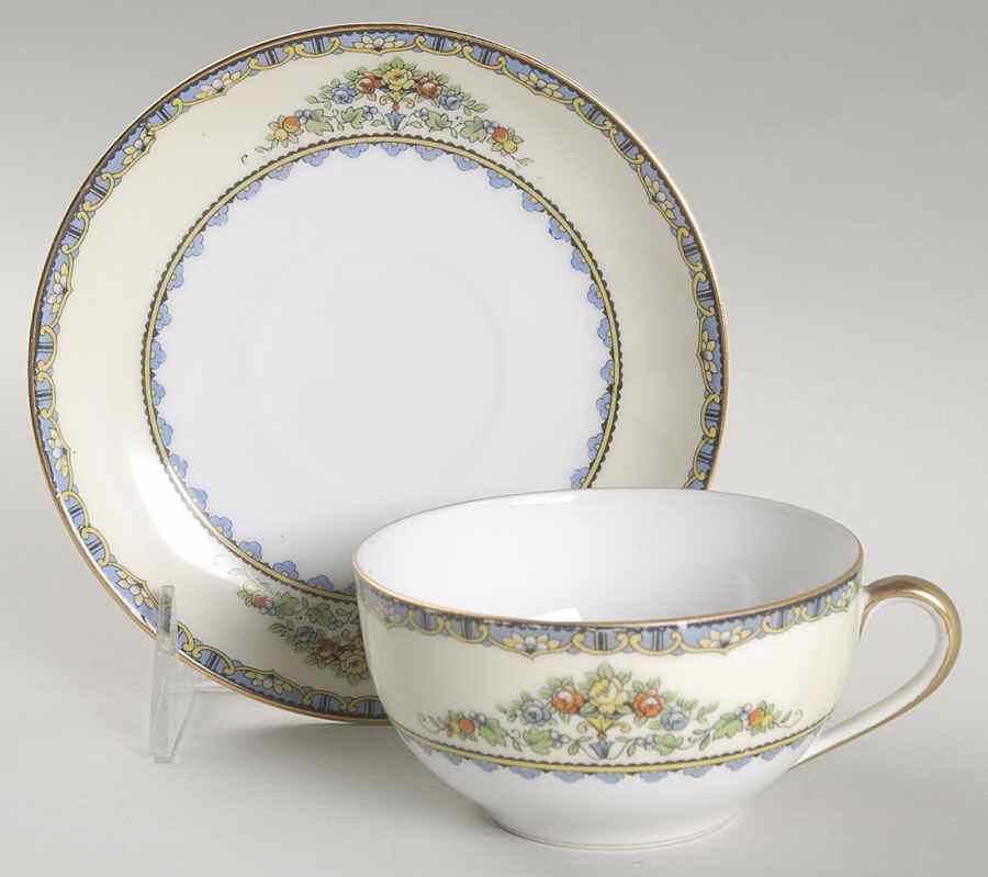 Avril Flat Cup & Saucer Set by Noritake-1