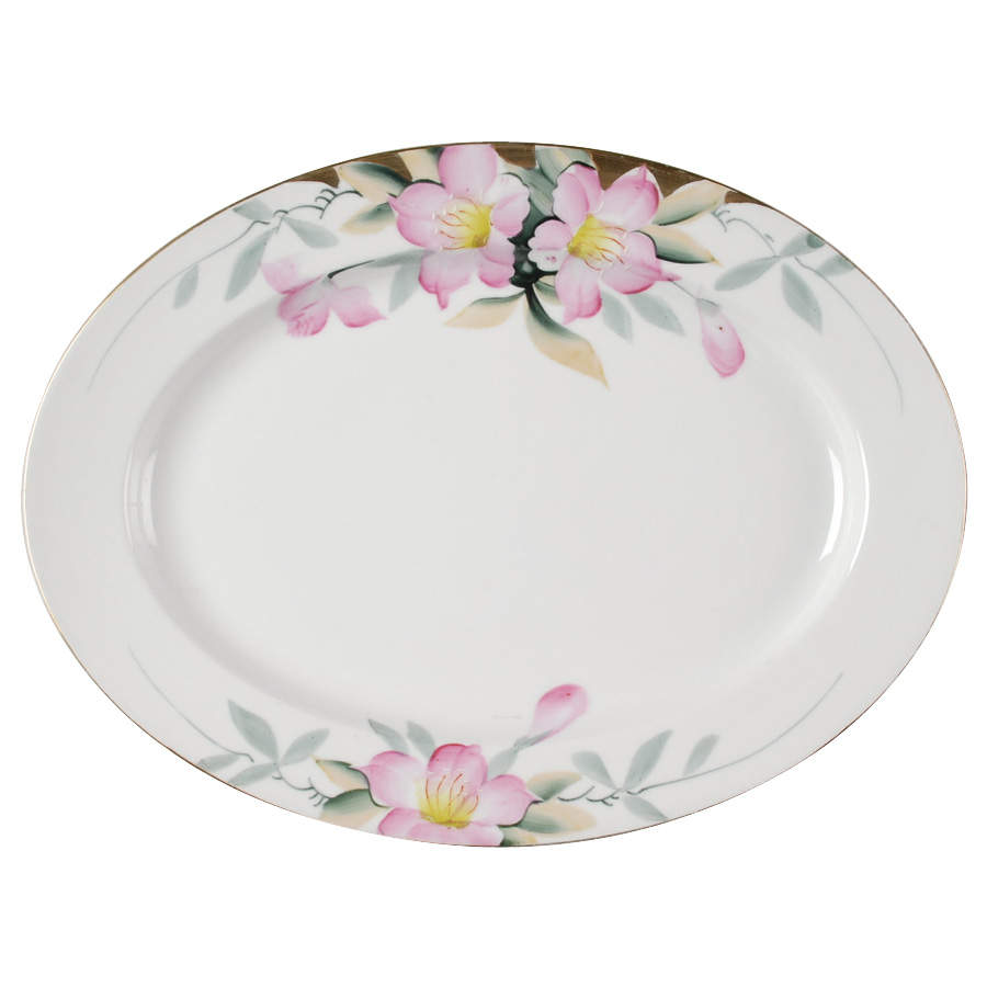 Azalea 13" Oval Serving Platter by Noritake-1