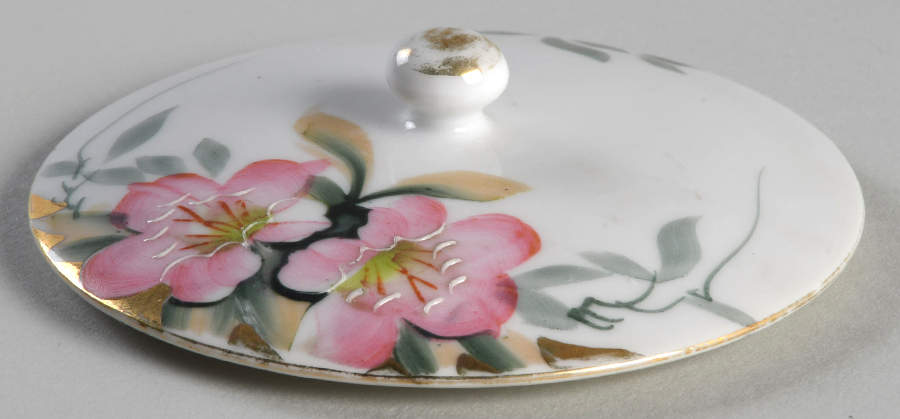 Azalea Lid for Round Butter with Attached Underplate by Noritake-1