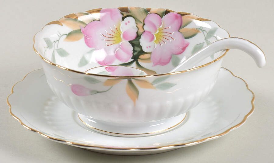 Azalea Mayonnaise & Ladle w/Underplate by Noritake-1