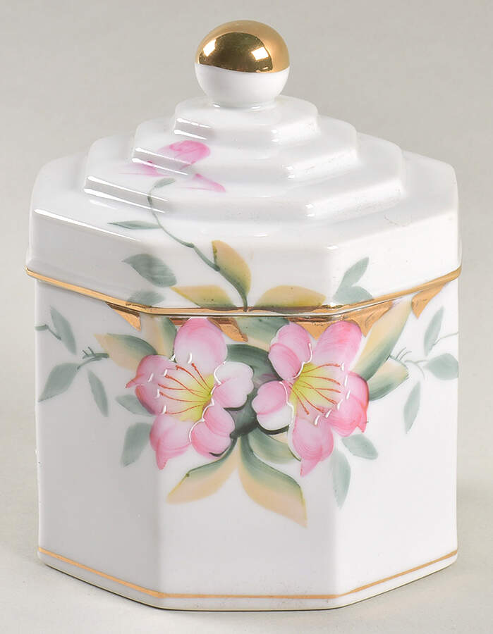 Azalea Covered Candy Jar & Lid by Noritake-1