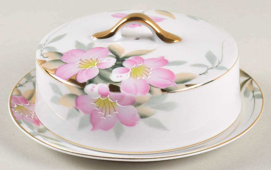 Azalea Round Covered Butter by Noritake-1