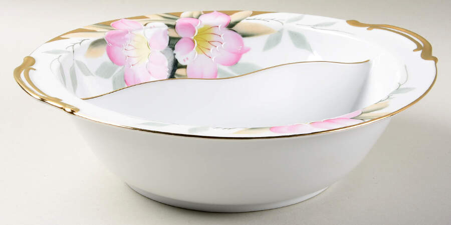 Azalea Round Divided Vegetable Bowl by Noritake-1