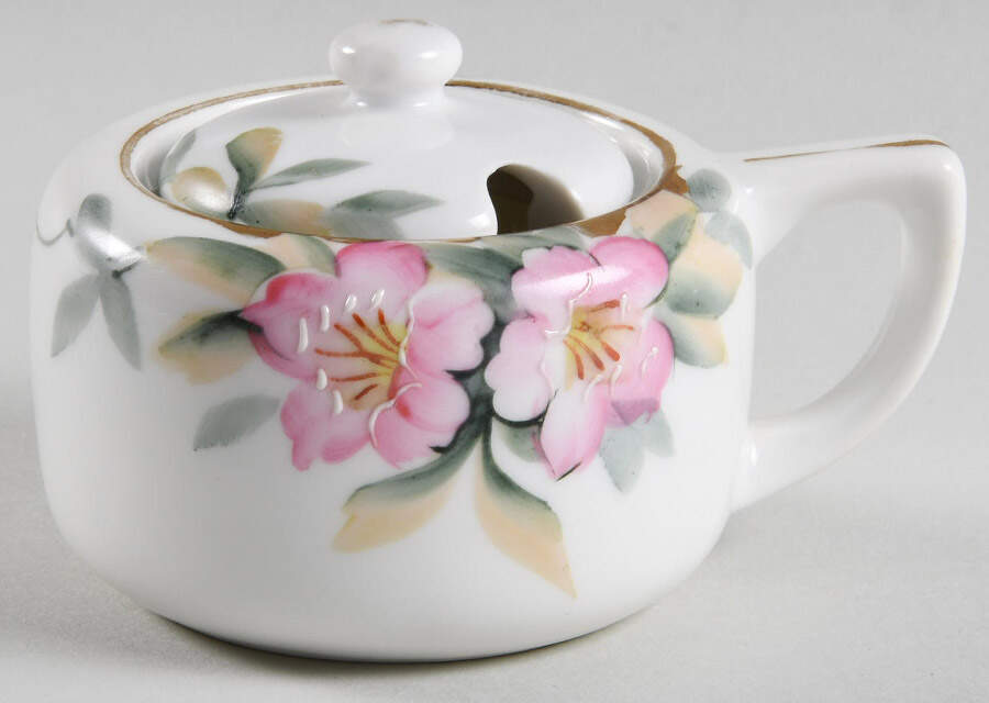 Azalea Mustard Jar & Lid by Noritake-1