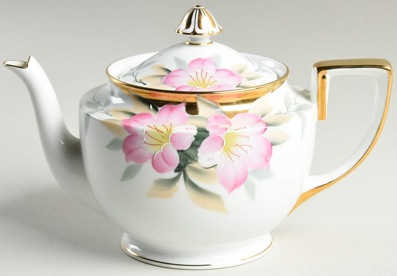Azalea Gold Finial Tea Pot by Noritake-1