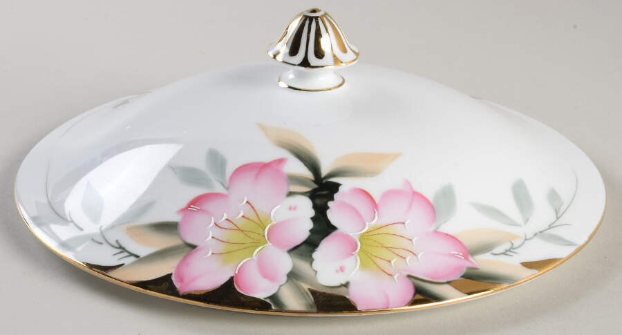 Azalea Lid with Gold Finial for Round Vegetable by Noritake-1