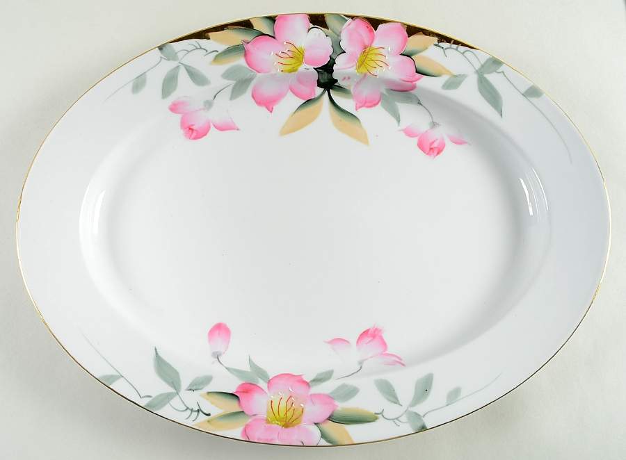 Azalea 16" Oval Serving Platter by Noritake-1