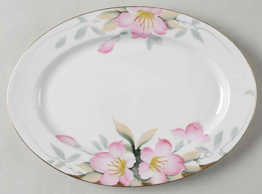 Azalea 10" Oval Serving Platter by Noritake-1