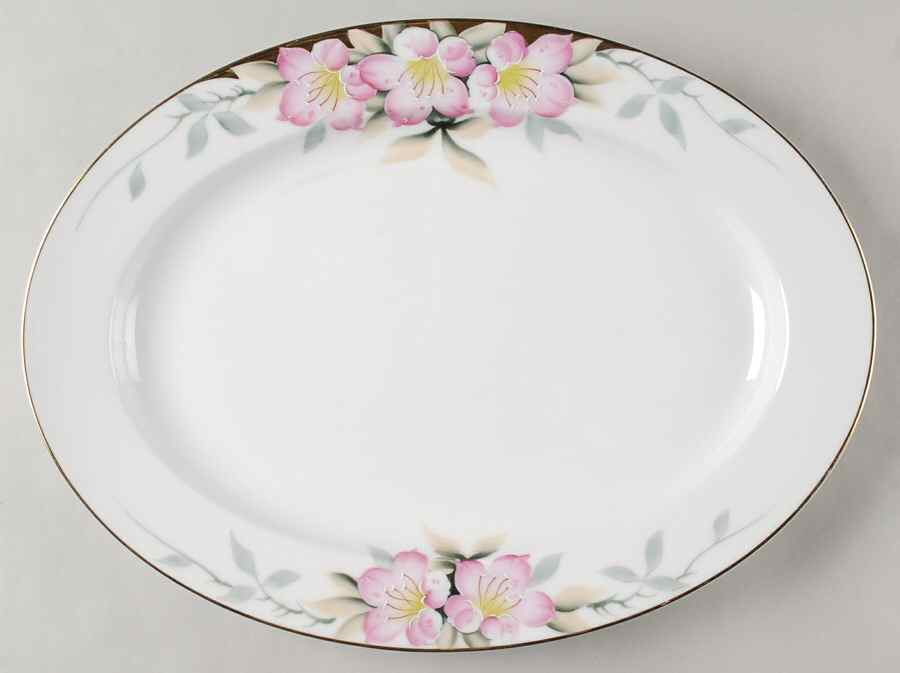 Azalea 16" Oval Serving Platter by Noritake-1