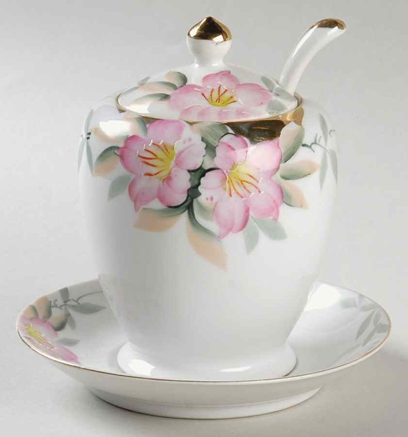 Azalea Jam/Jelly & Lid, Ladle & Underplate by Noritake-1