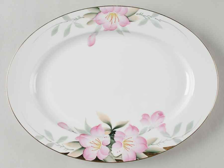 Azalea 11" Oval Serving Platter by Noritake-1