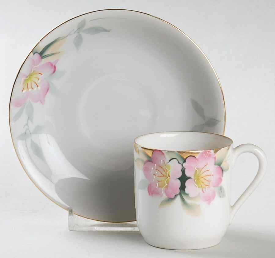 Azalea Flat Demitasse Cup & Saucer Set by Noritake-1