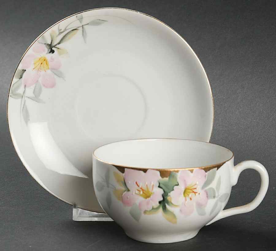 Azalea Flat Cup & Saucer Set by Noritake-1