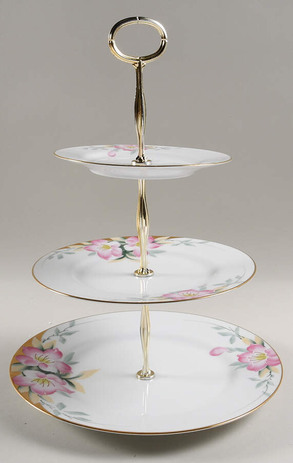 Azalea 13 7/8"-14 1/4" 3-Tiered Serving Tray(DP,SP,BB) HC by Noritake-1