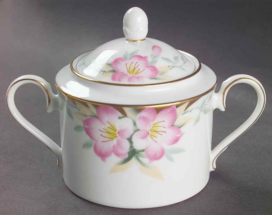 Azalea Sugar Bowl & Lid by Noritake-1