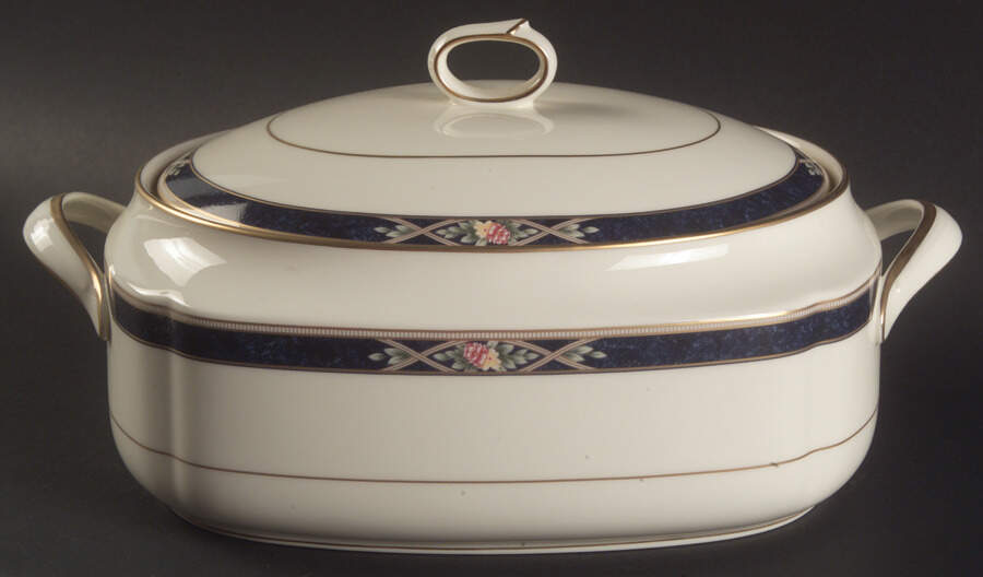 Azure Garden Oval Covered Vegetable by Noritake-1