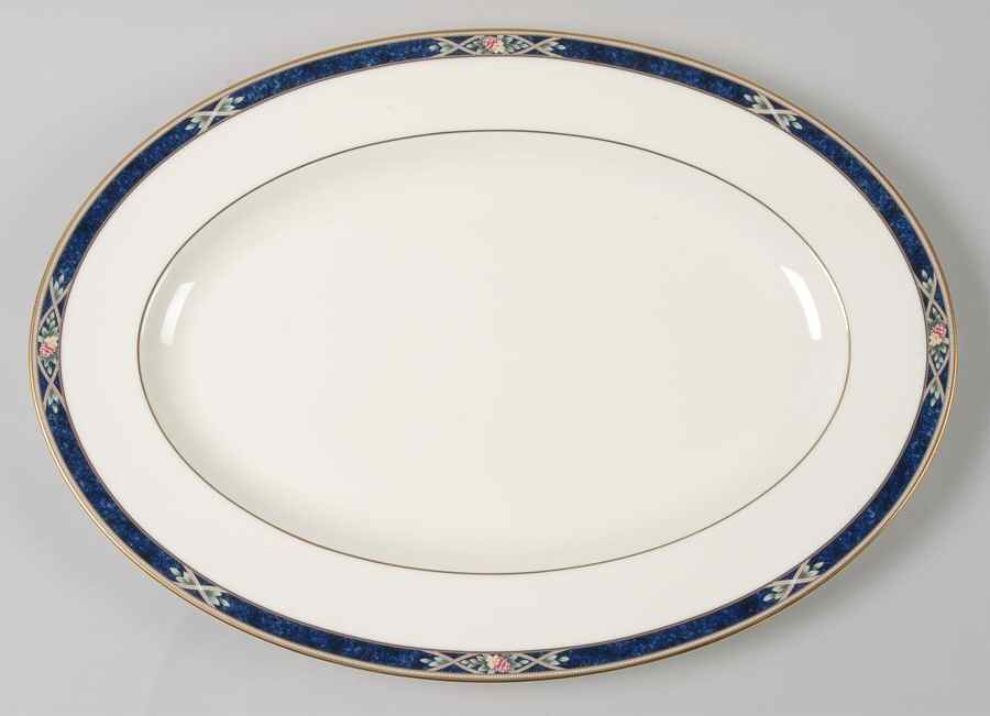 Azure Garden 14" Oval Serving Platter by Noritake-1